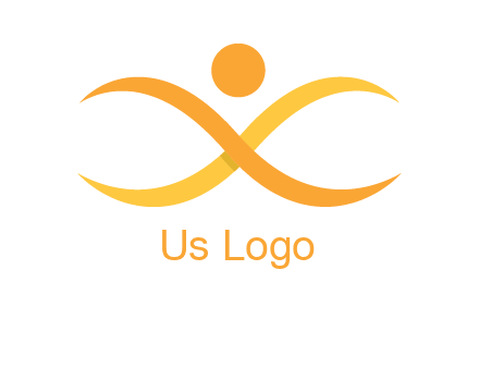 abstract letter X person logo