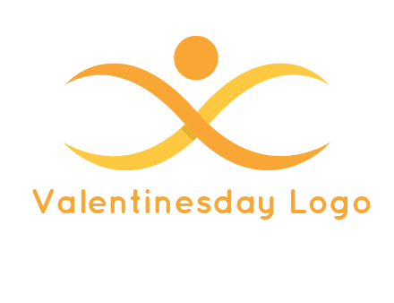 abstract letter X person logo