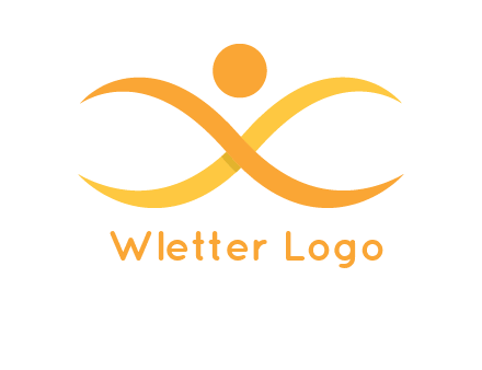 abstract letter X person logo