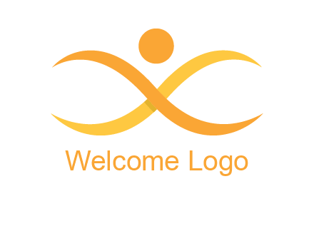 abstract letter X person logo