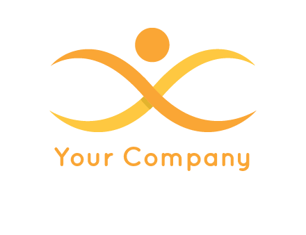 abstract letter X person logo