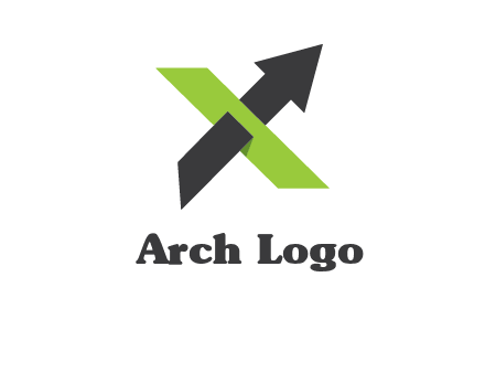 letter x arrow logo