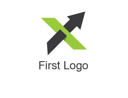 letter x arrow logo
