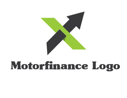 letter x arrow logo