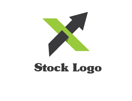 letter x arrow logo