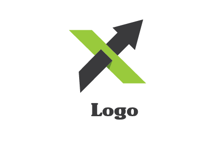 letter x arrow logo