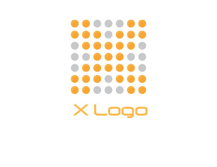letter x dots logo