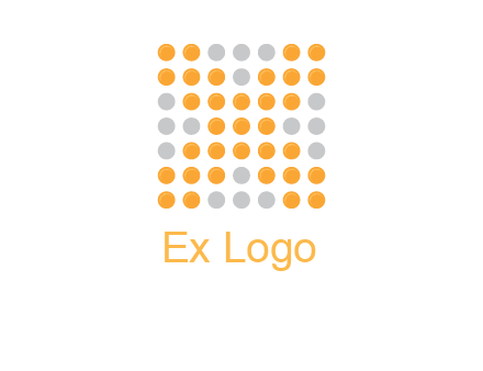 letter x dots logo