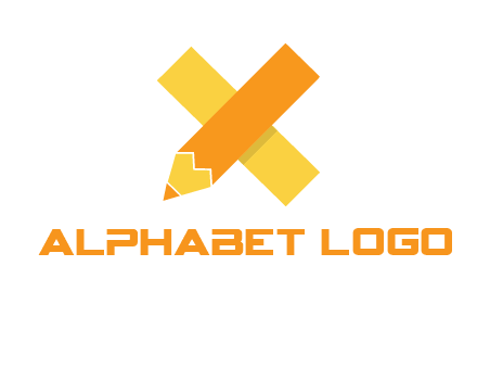 letter x pencil logo