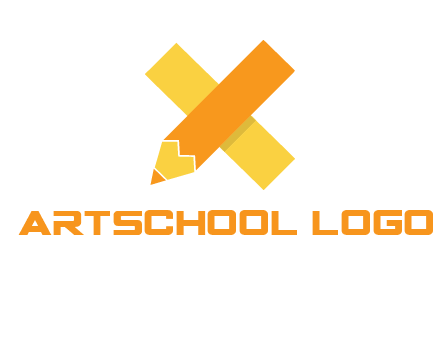 letter x pencil logo