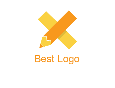 letter x pencil logo