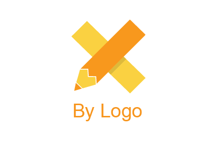 letter x pencil logo