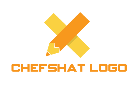 letter x pencil logo