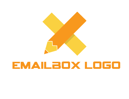letter x pencil logo