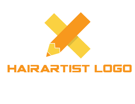 letter x pencil logo