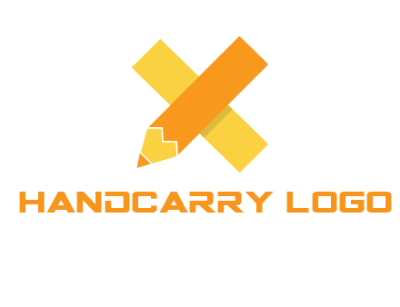 letter x pencil logo