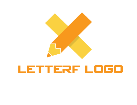 letter x pencil logo