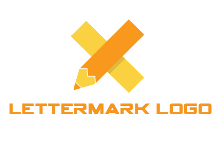 letter x pencil logo