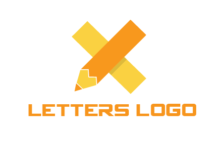 letter x pencil logo