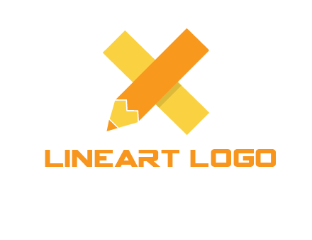 letter x pencil logo