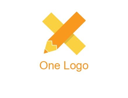 letter x pencil logo