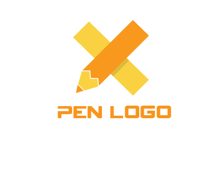 letter x pencil logo