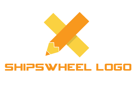 letter x pencil logo