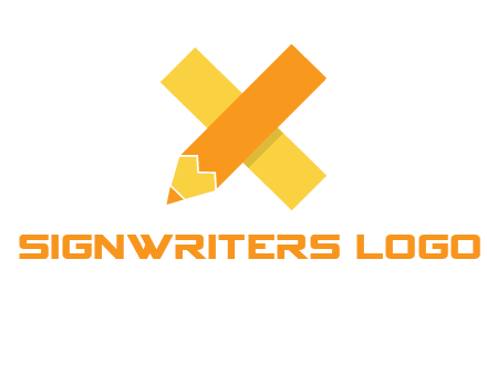 letter x pencil logo