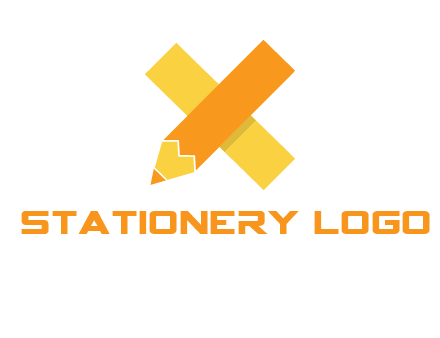 letter x pencil logo