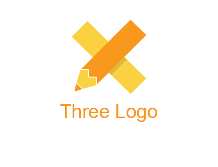 letter x pencil logo