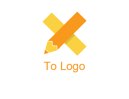 letter x pencil logo