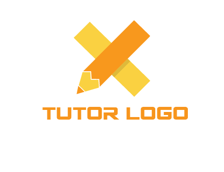 letter x pencil logo