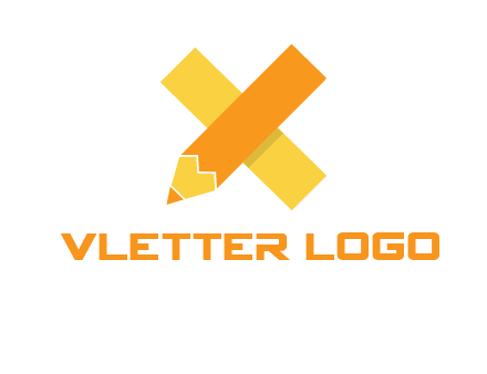 letter x pencil logo