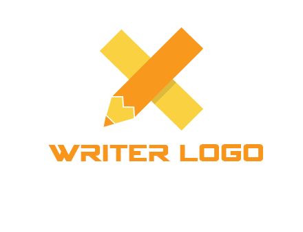 letter x pencil logo