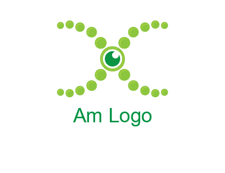 dotted DNA and letter X logo