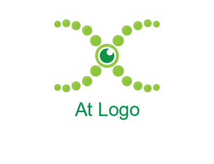 dotted DNA and letter X logo