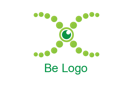 dotted DNA and letter X logo