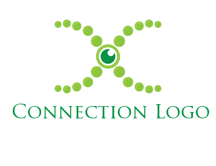 dotted DNA and letter X logo