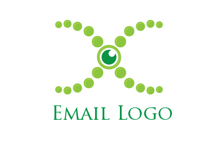 dotted DNA and letter X logo