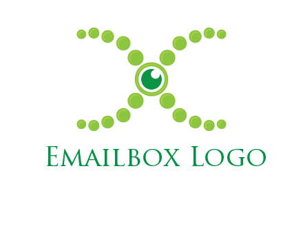 dotted DNA and letter X logo