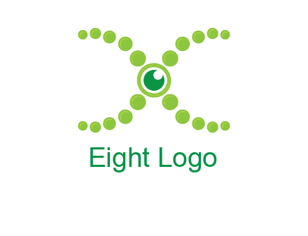 dotted DNA and letter X logo