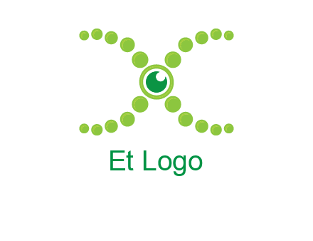 dotted DNA and letter X logo