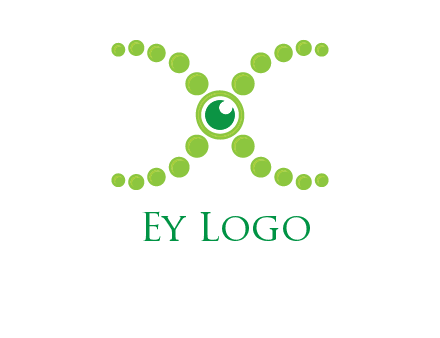 dotted DNA and letter X logo