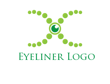 dotted DNA and letter X logo