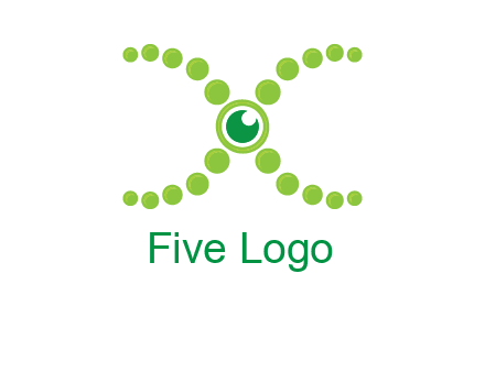 dotted DNA and letter X logo