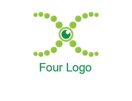 dotted DNA and letter X logo