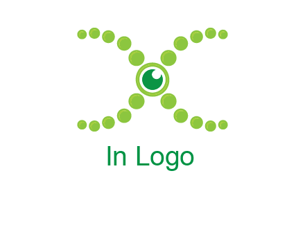 dotted DNA and letter X logo