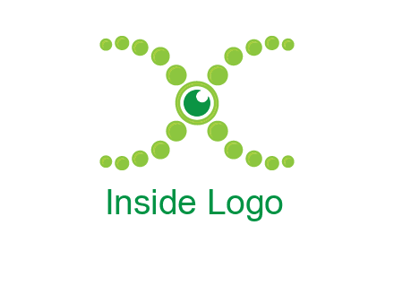 dotted DNA and letter X logo