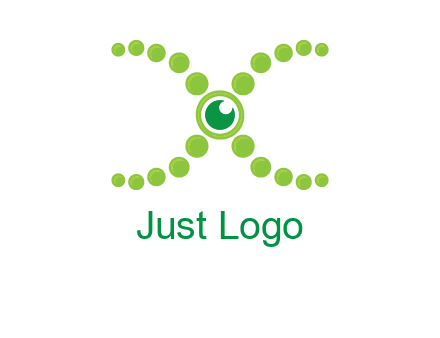 dotted DNA and letter X logo