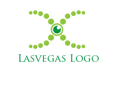 dotted DNA and letter X logo